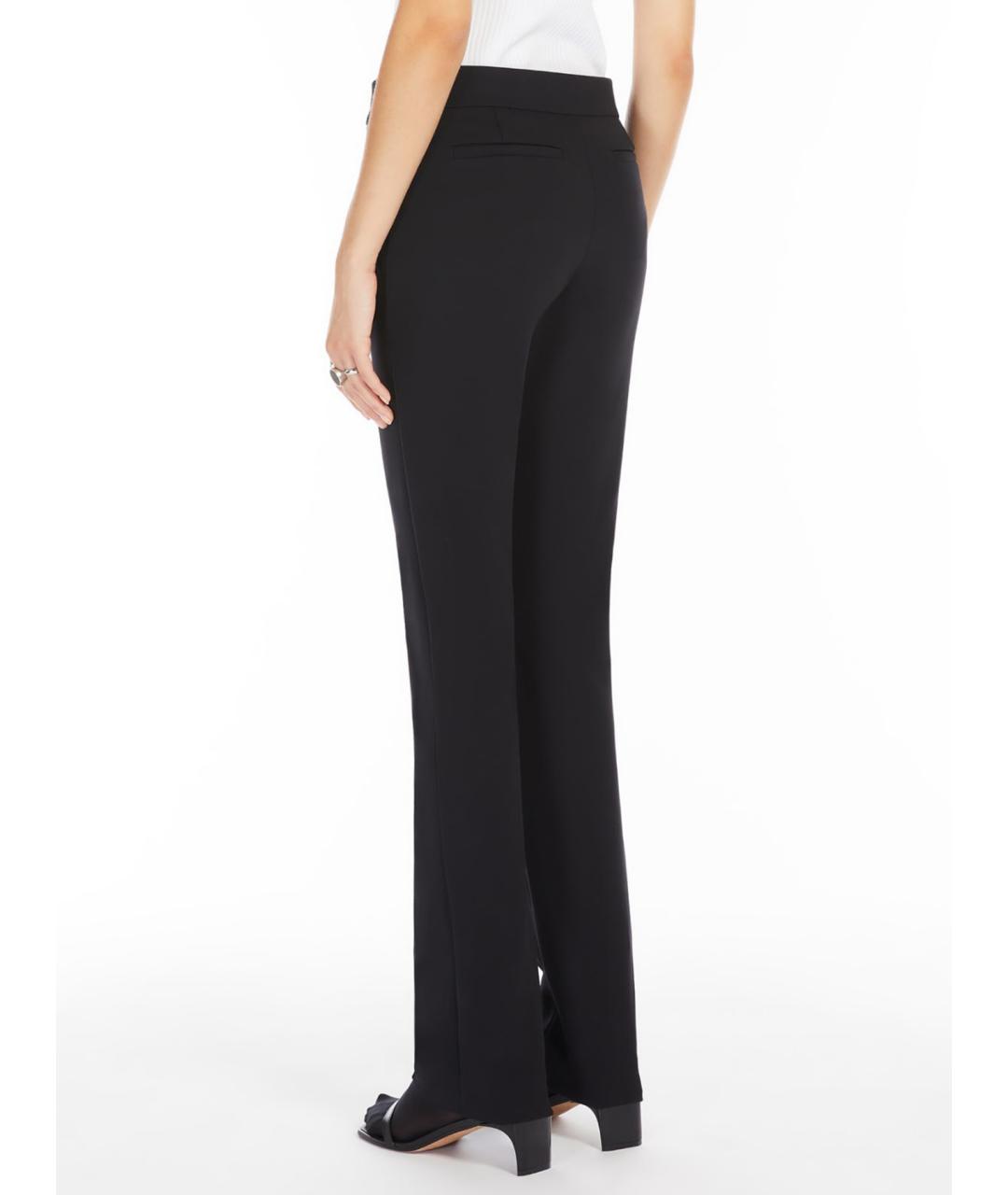 SPORTMAX Черные полиамидовые прямые брюки, фото 3