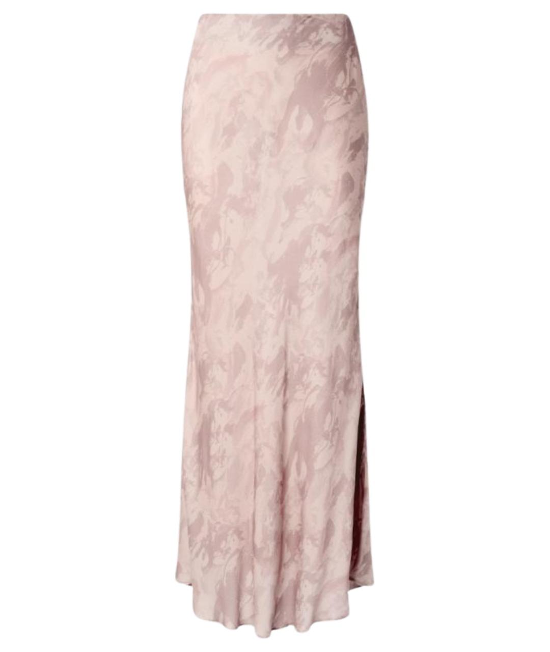 PINKO Розовая вискозная юбка макси, фото 1