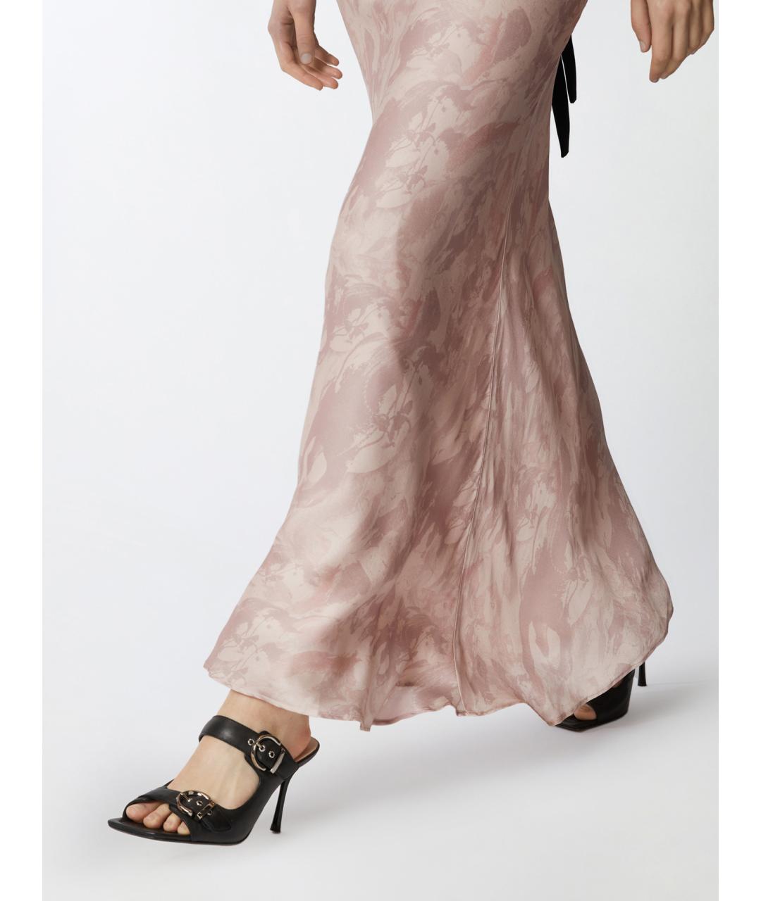 PINKO Розовая вискозная юбка макси, фото 6