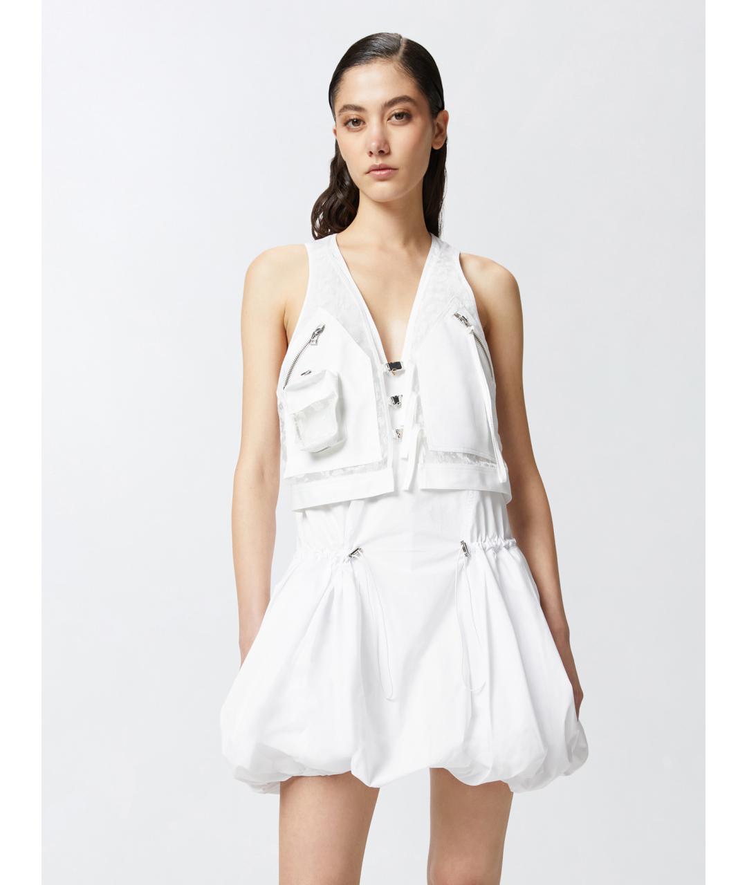 PINKO Белый хлопковый сарафан, фото 3