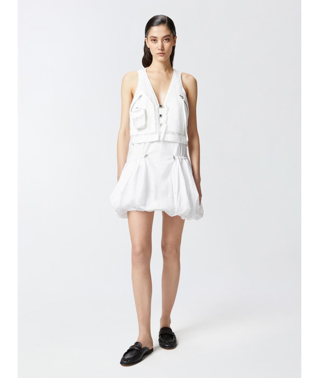 PINKO Белый хлопковый сарафан, фото 2