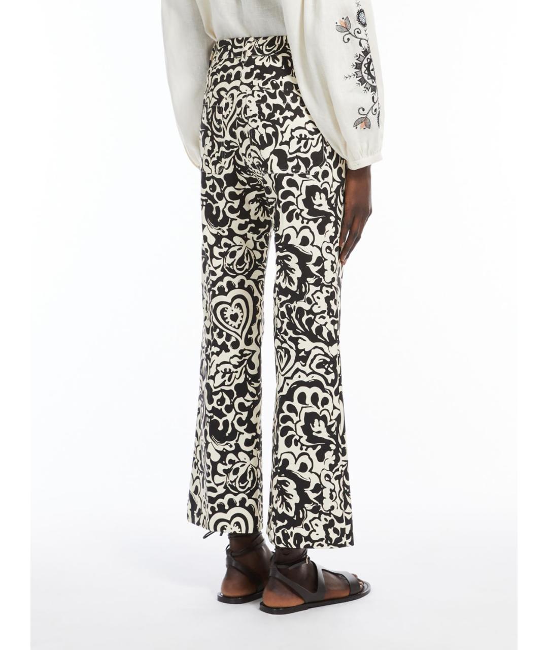 WEEKEND MAX MARA Мульти хлопковые прямые брюки, фото 3