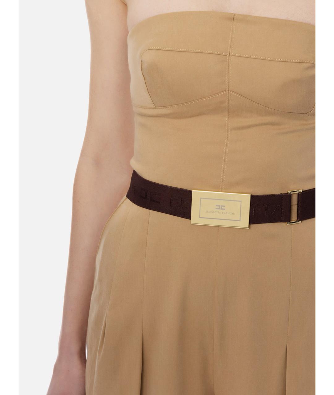 ELISABETTA FRANCHI Бежевый комбинезон, фото 3