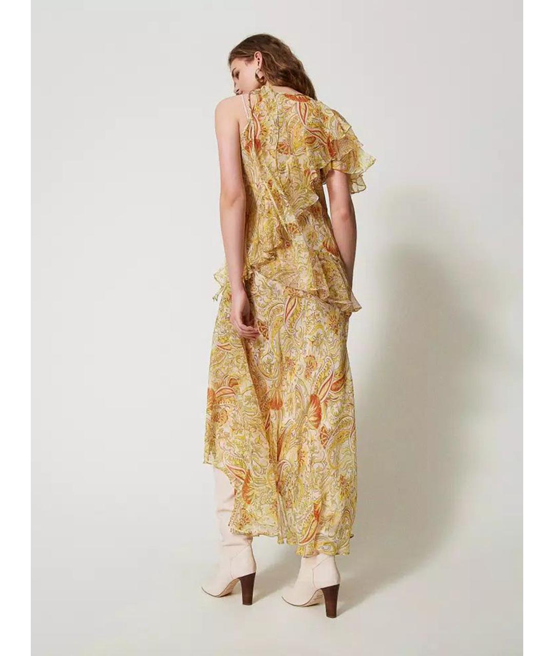 TWIN-SET Мульти шелковый сарафан, фото 4