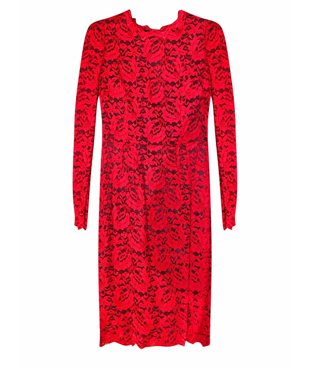 DOLCE&GABBANA Красное кружевное коктейльное платье, фото 1