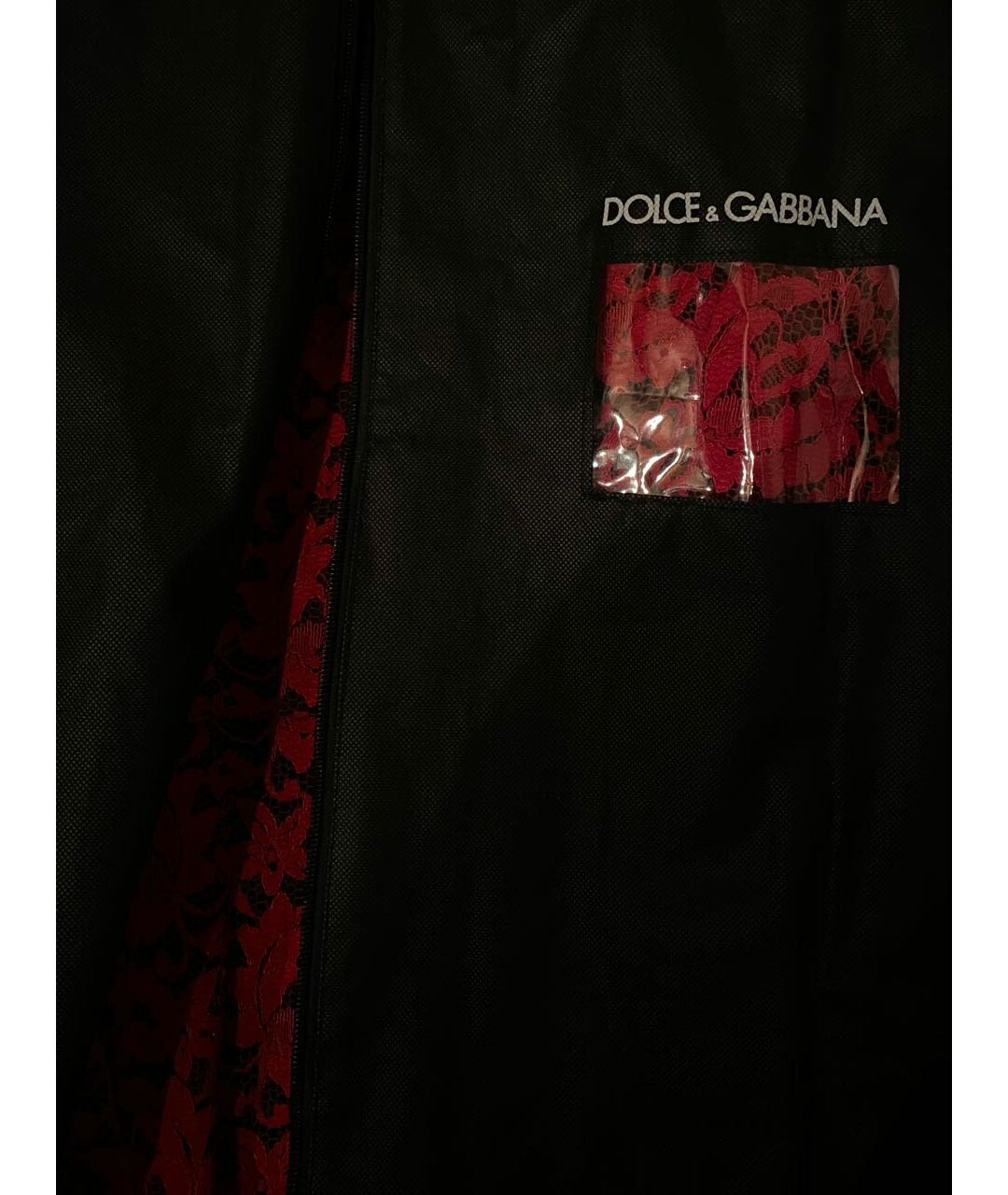 DOLCE&GABBANA Красное кружевное коктейльное платье, фото 5