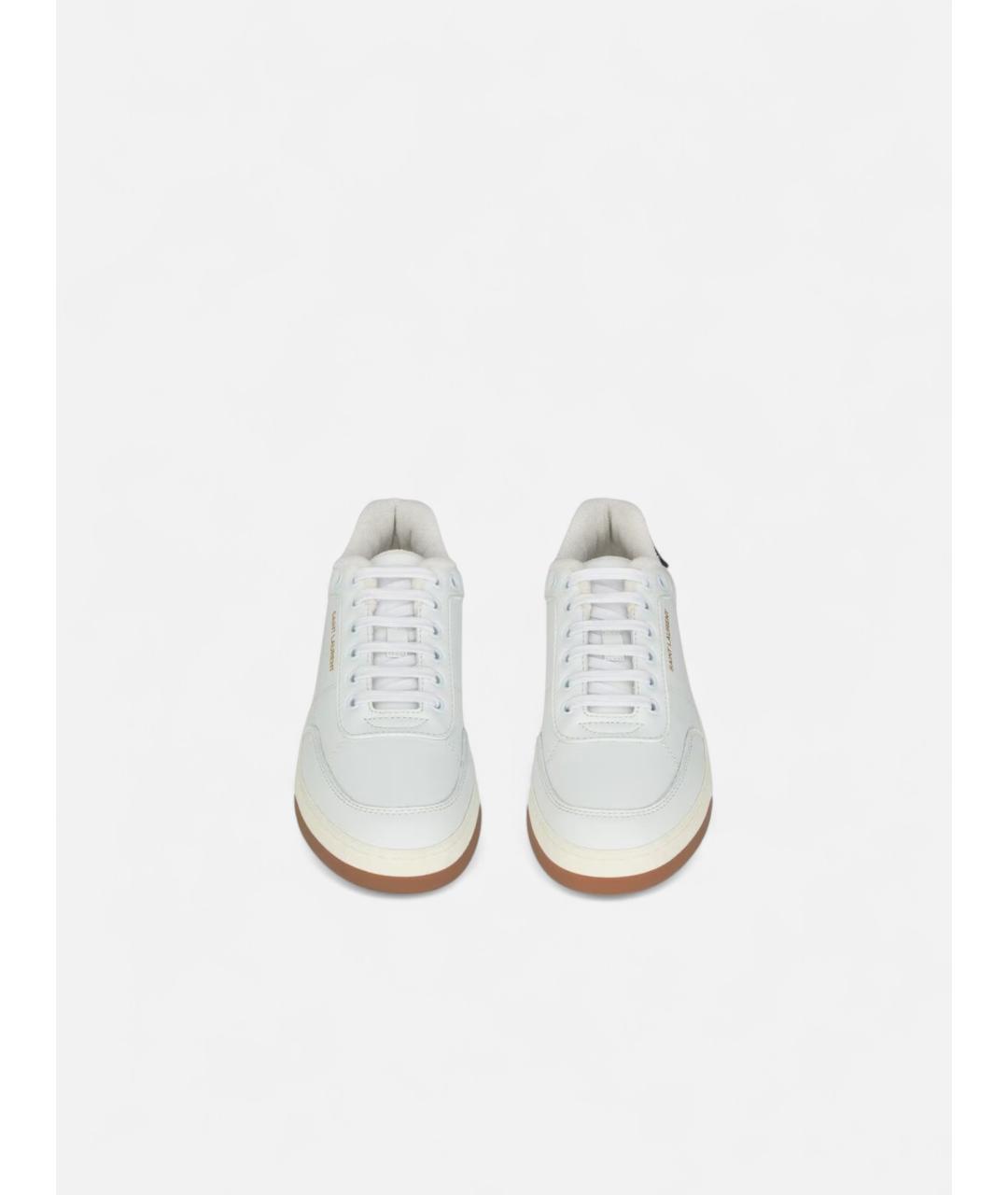 SAINT LAURENT Белые кожаные кеды, фото 2