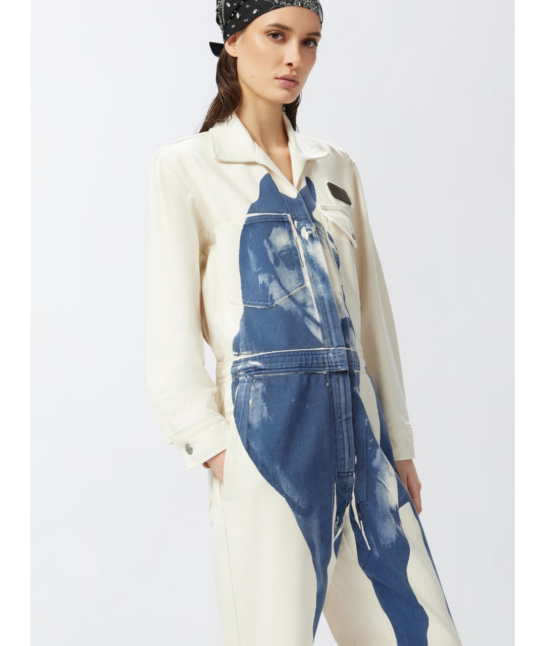 PINKO Белый хлопковый комбинезон, фото 5