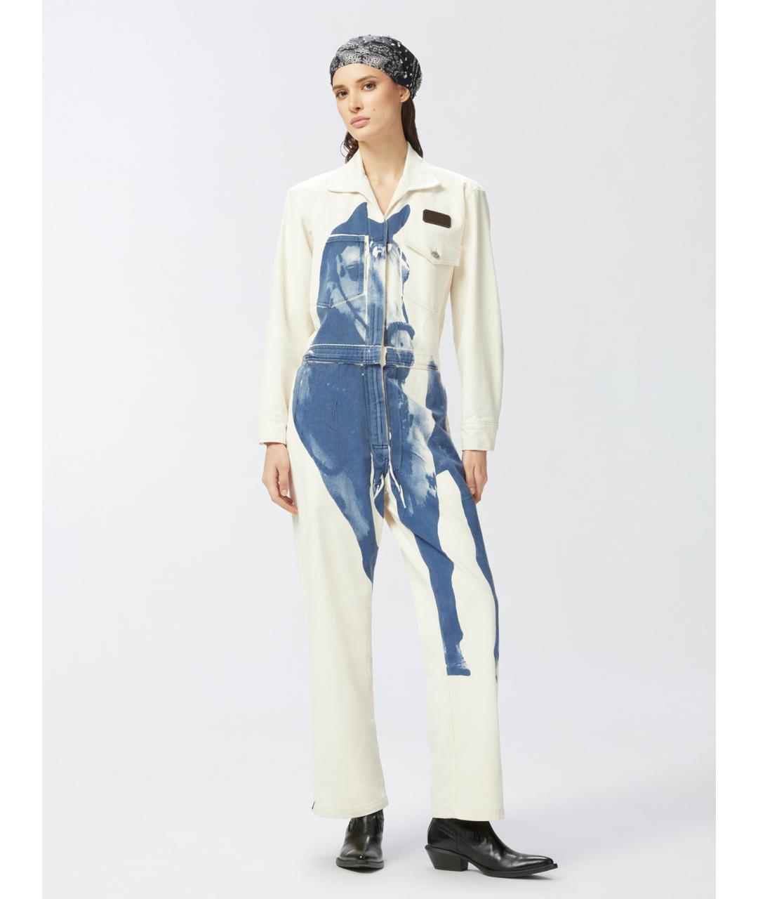 PINKO Белый хлопковый комбинезон, фото 2