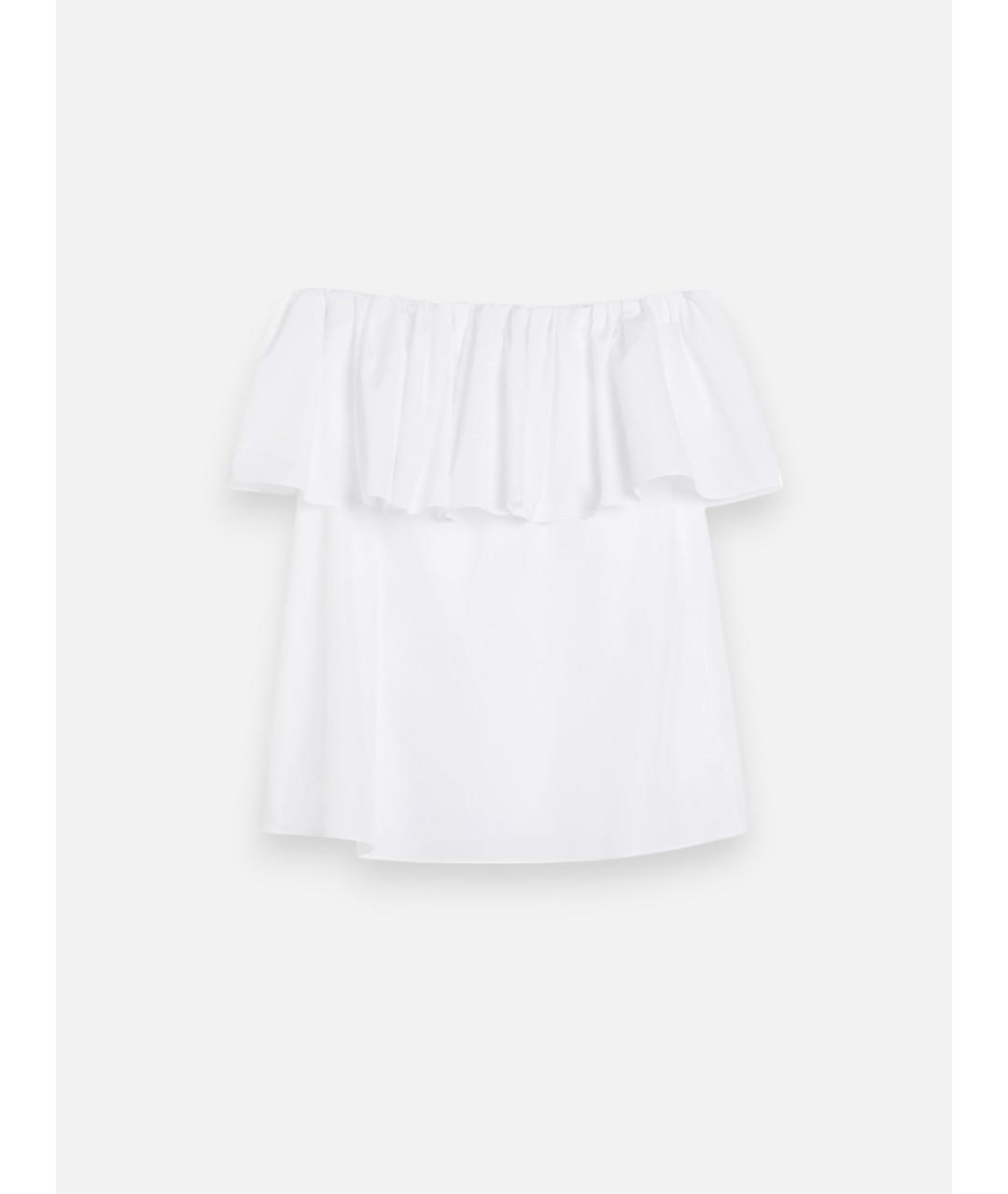 MAX MARA STUDIO Белая хлопковая блузы, фото 5