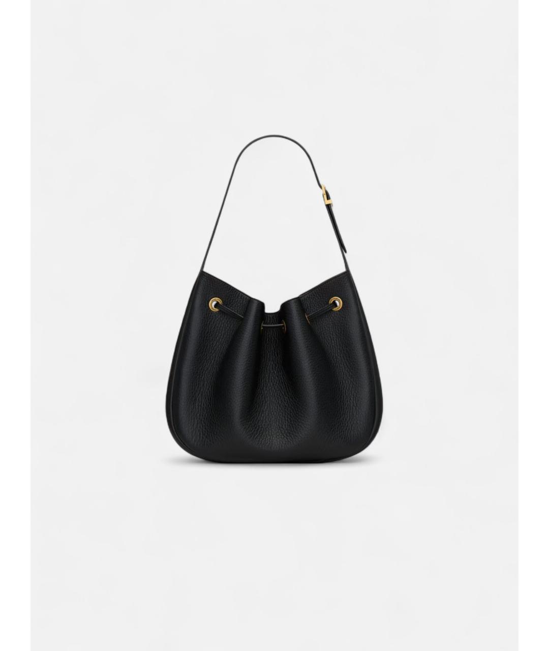 SAINT LAURENT Черная кожаная сумка тоут, фото 3