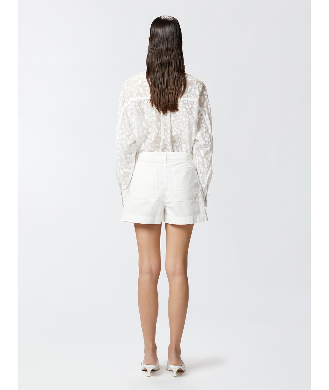 PINKO Белые хлопковые шорты, фото 4