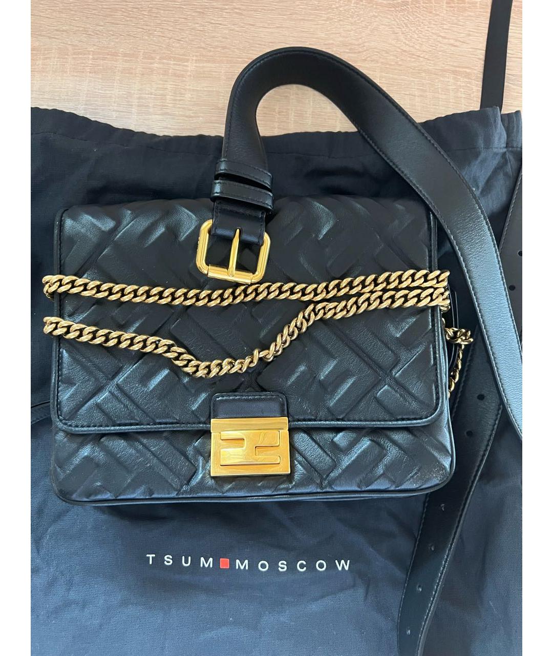 FENDI Черная кожаная поясная сумка, фото 9
