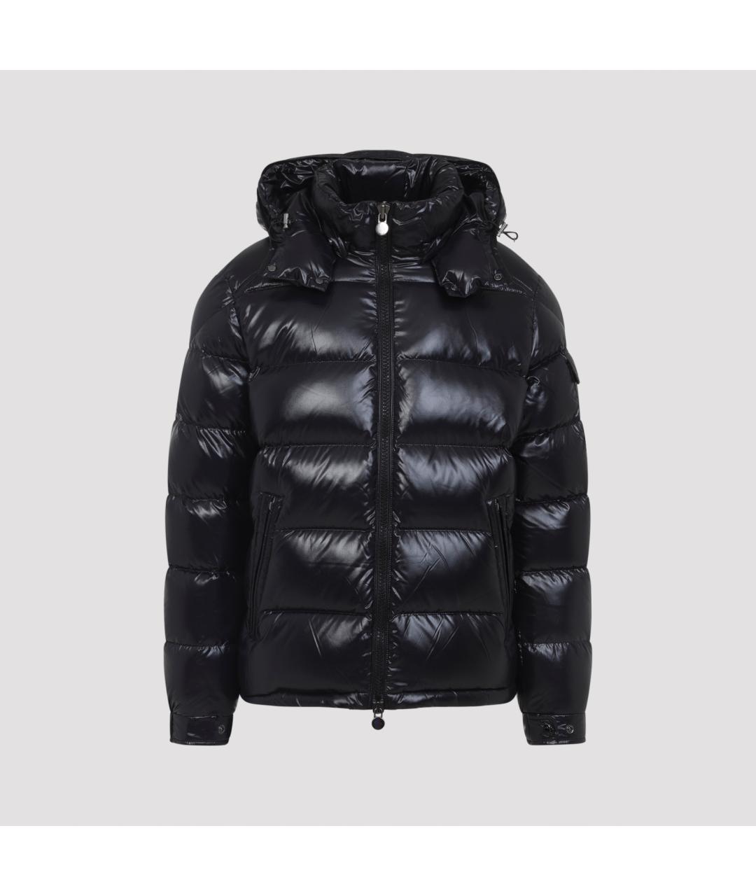 MONCLER Черный полиамидовый пуховик, фото 2