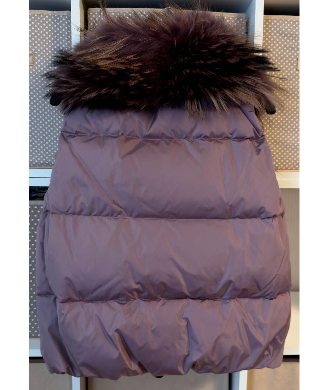 MONCLER Фиолетовый полиамидовый жилет, фото 8