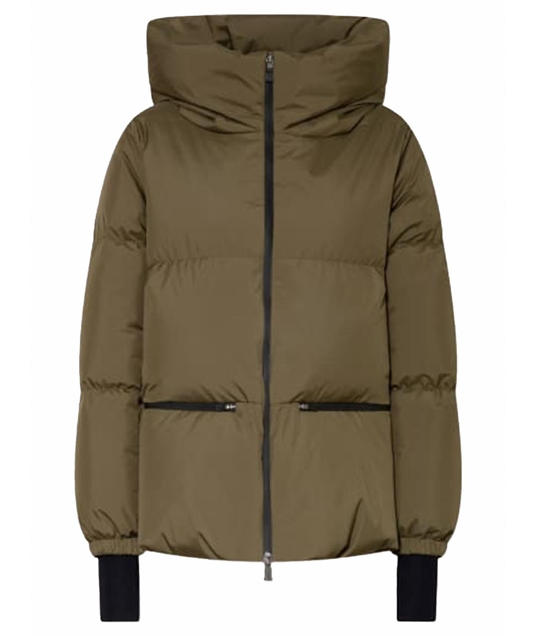 HERNO Хаки полиамидовый пуховик, фото 1