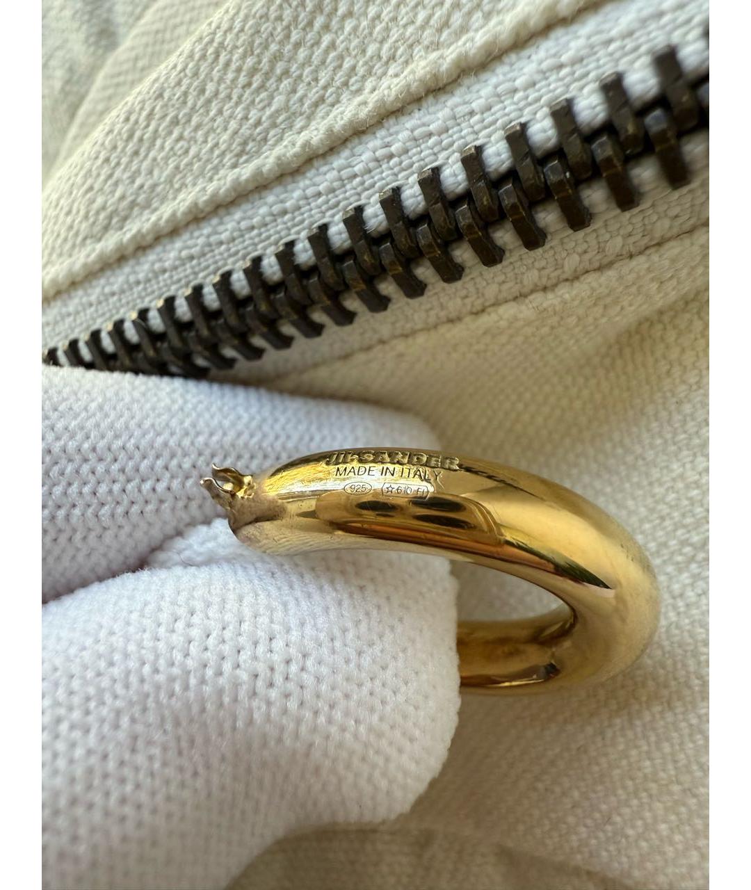 JIL SANDER Золотые позолоченные серьги, фото 6
