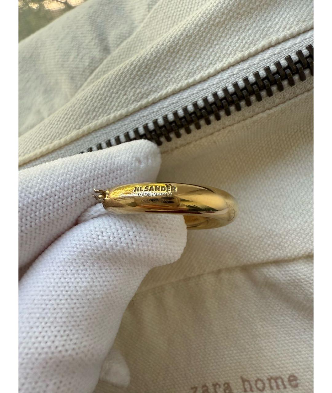JIL SANDER Золотые позолоченные серьги, фото 4