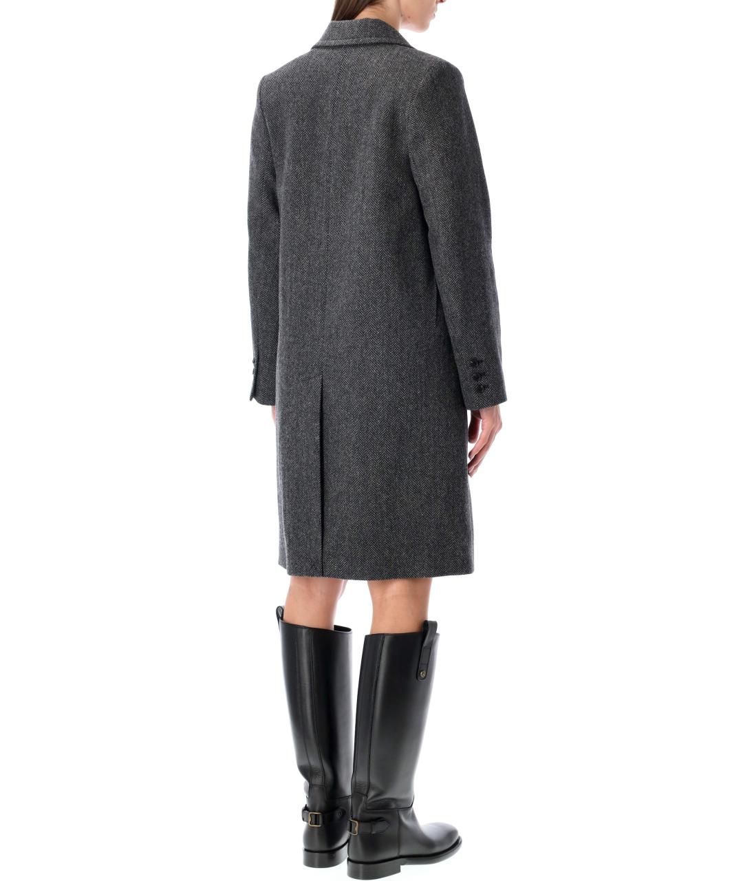 A.P.C. Антрацитовое шерстяное пальто, фото 2