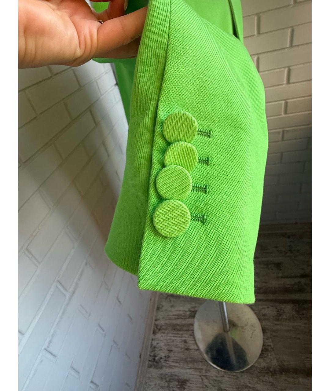 GIUSEPPE DI MORABITO Салатовый хлопковый жакет/пиджак, фото 4
