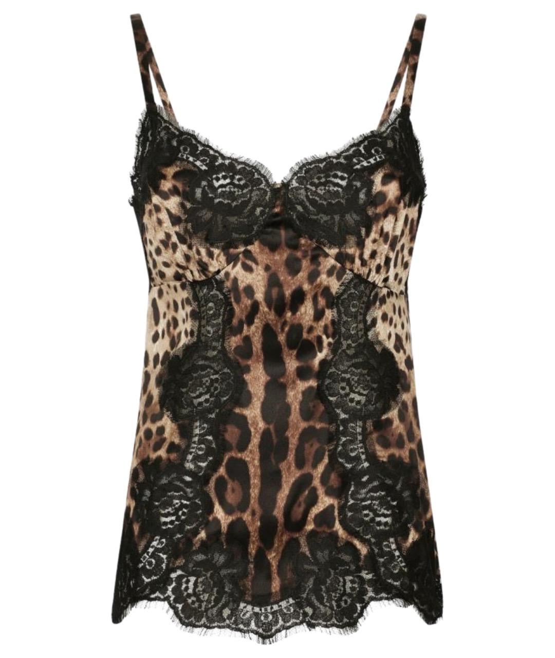 DOLCE&GABBANA Мульти шелковая майка, фото 1