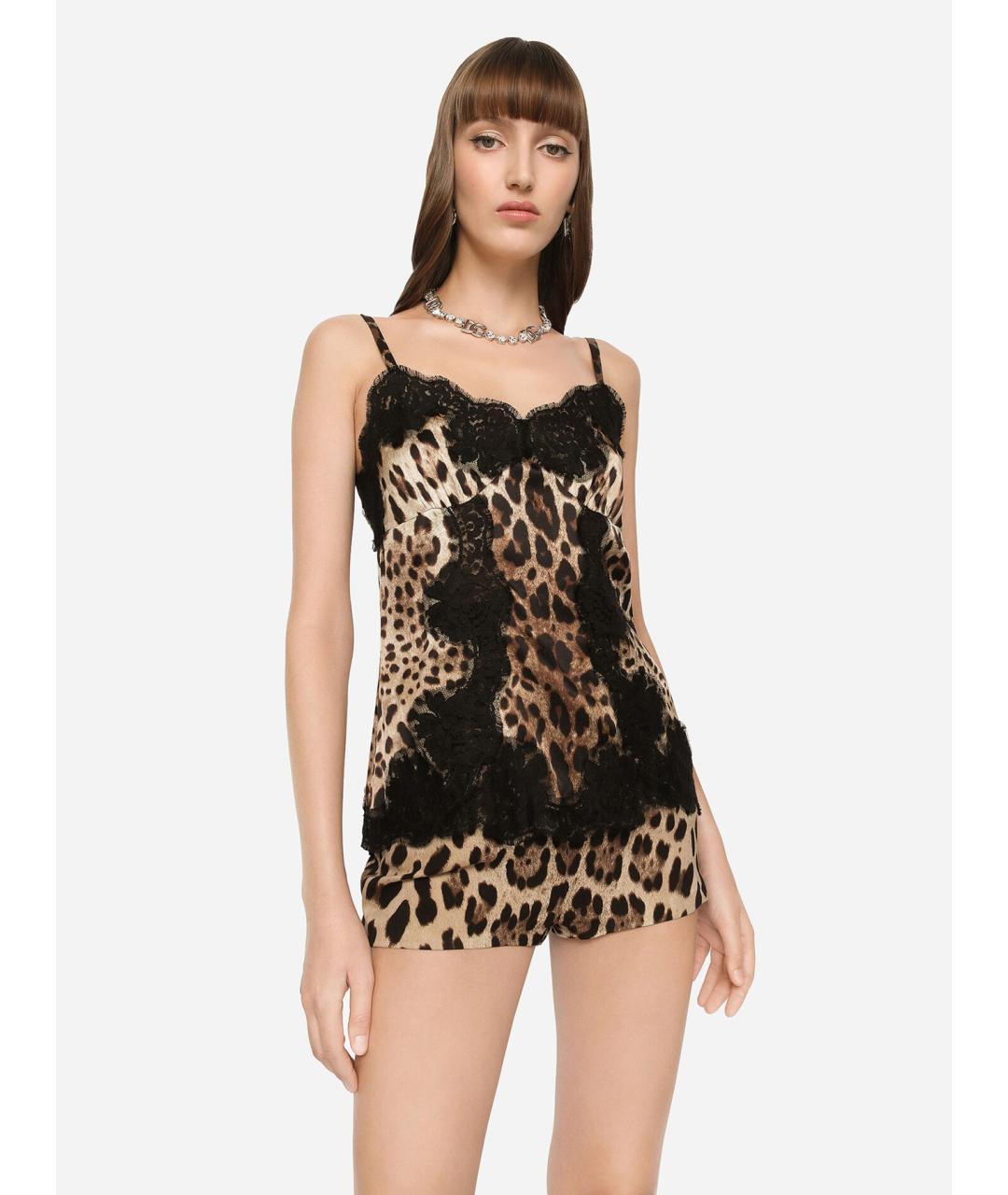 DOLCE&GABBANA Мульти шелковая майка, фото 2