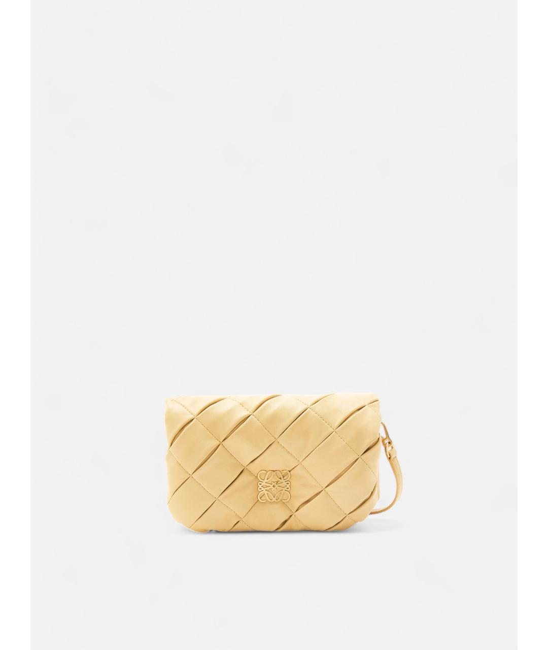LOEWE Желтая кожаная сумка через плечо, фото 5