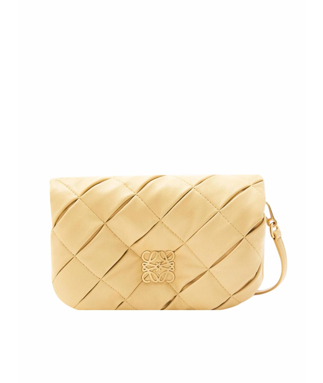 LOEWE Желтая кожаная сумка через плечо, фото 1