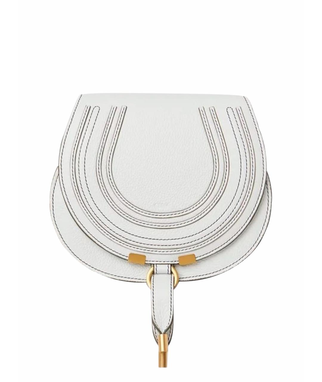 CHLOE Белая кожаная сумка через плечо, фото 1