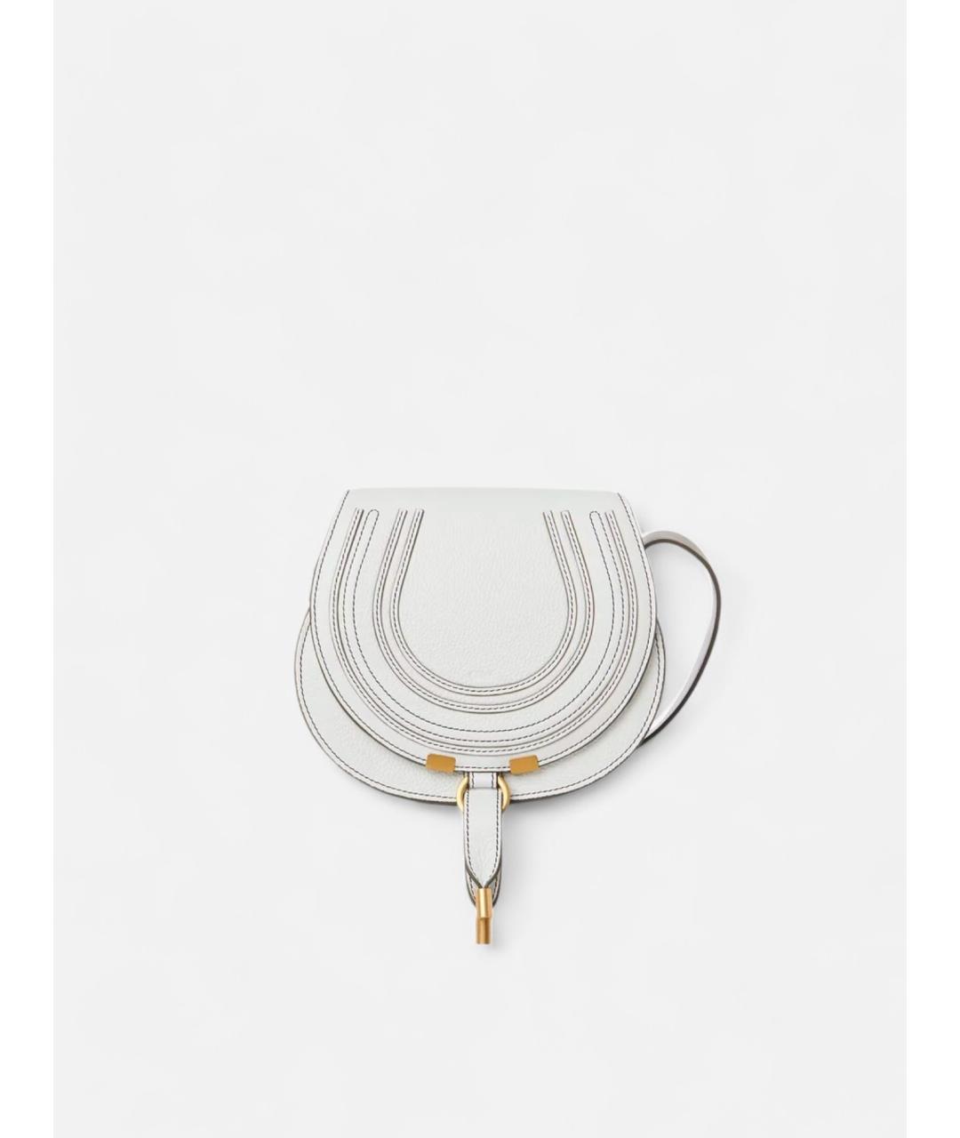 CHLOE Белая кожаная сумка через плечо, фото 5