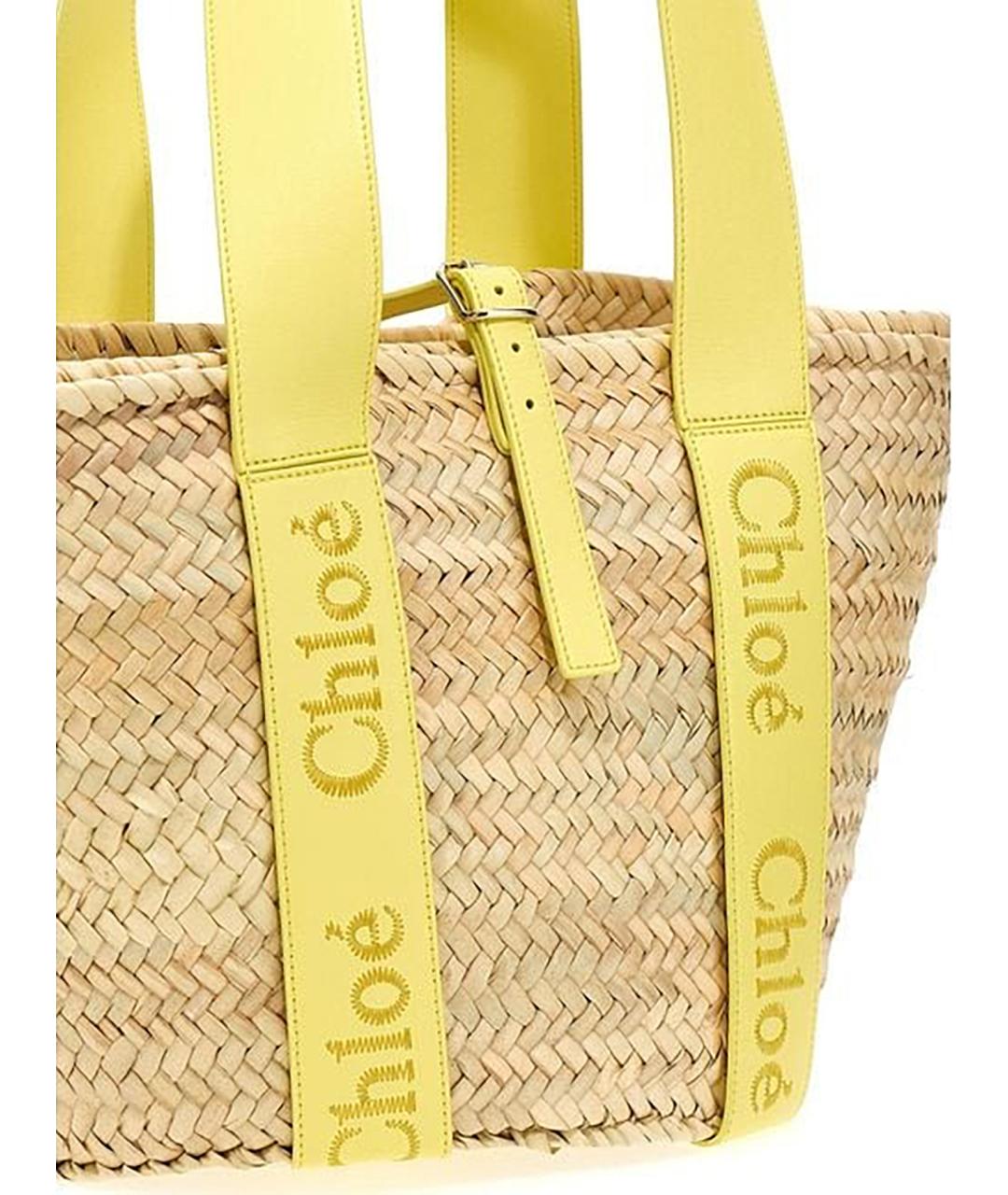 CHLOE Бежевая пелетеная сумка тоут, фото 2