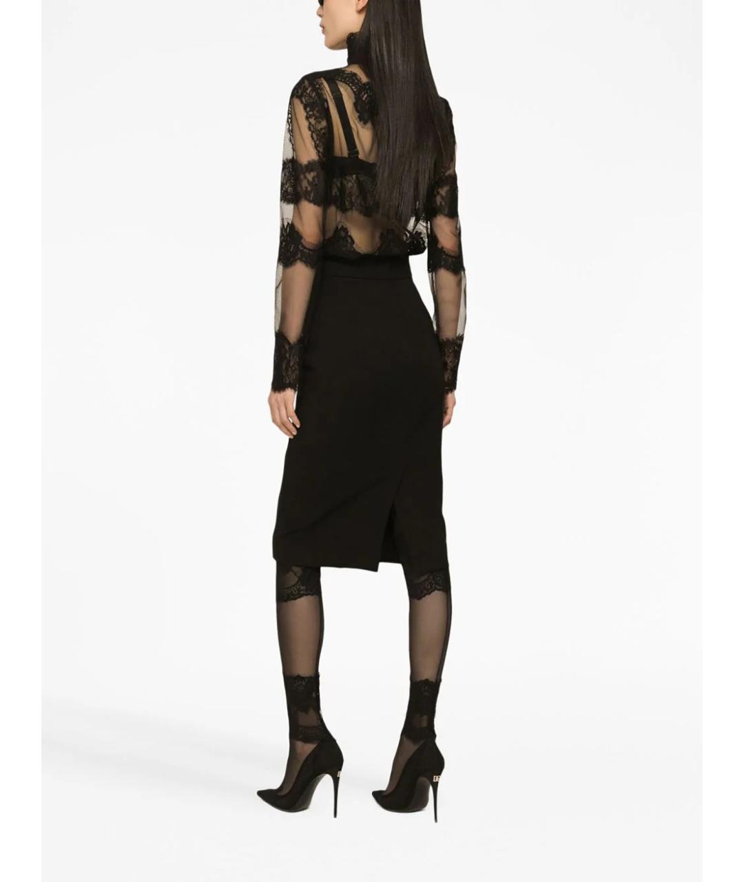 DOLCE&GABBANA Черная полиамидовая блузы, фото 4