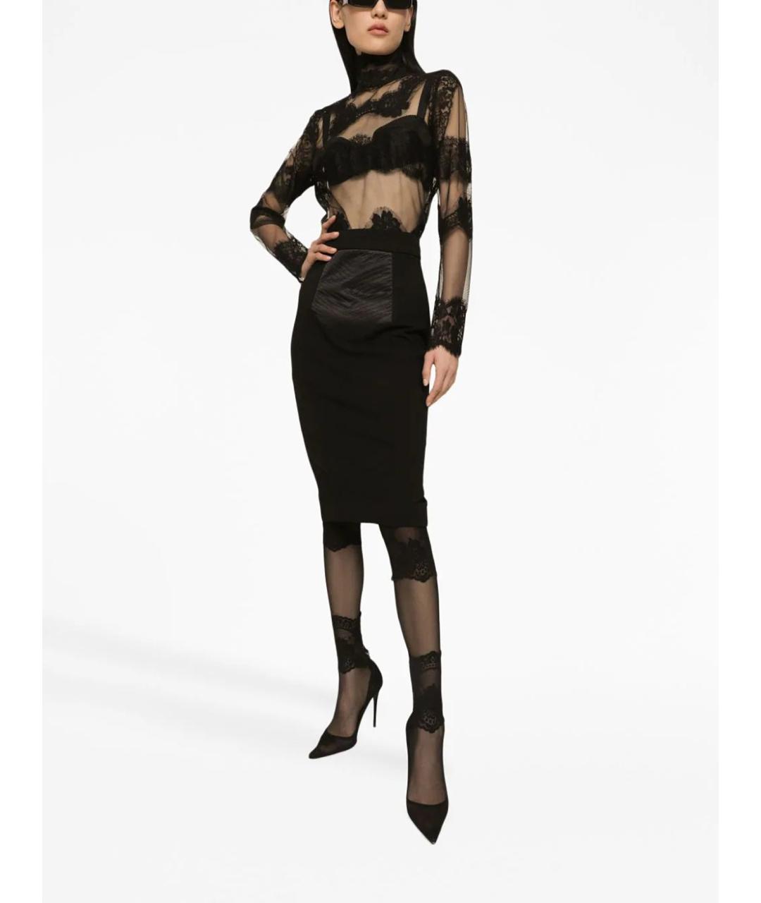 DOLCE&GABBANA Черная полиамидовая блузы, фото 3