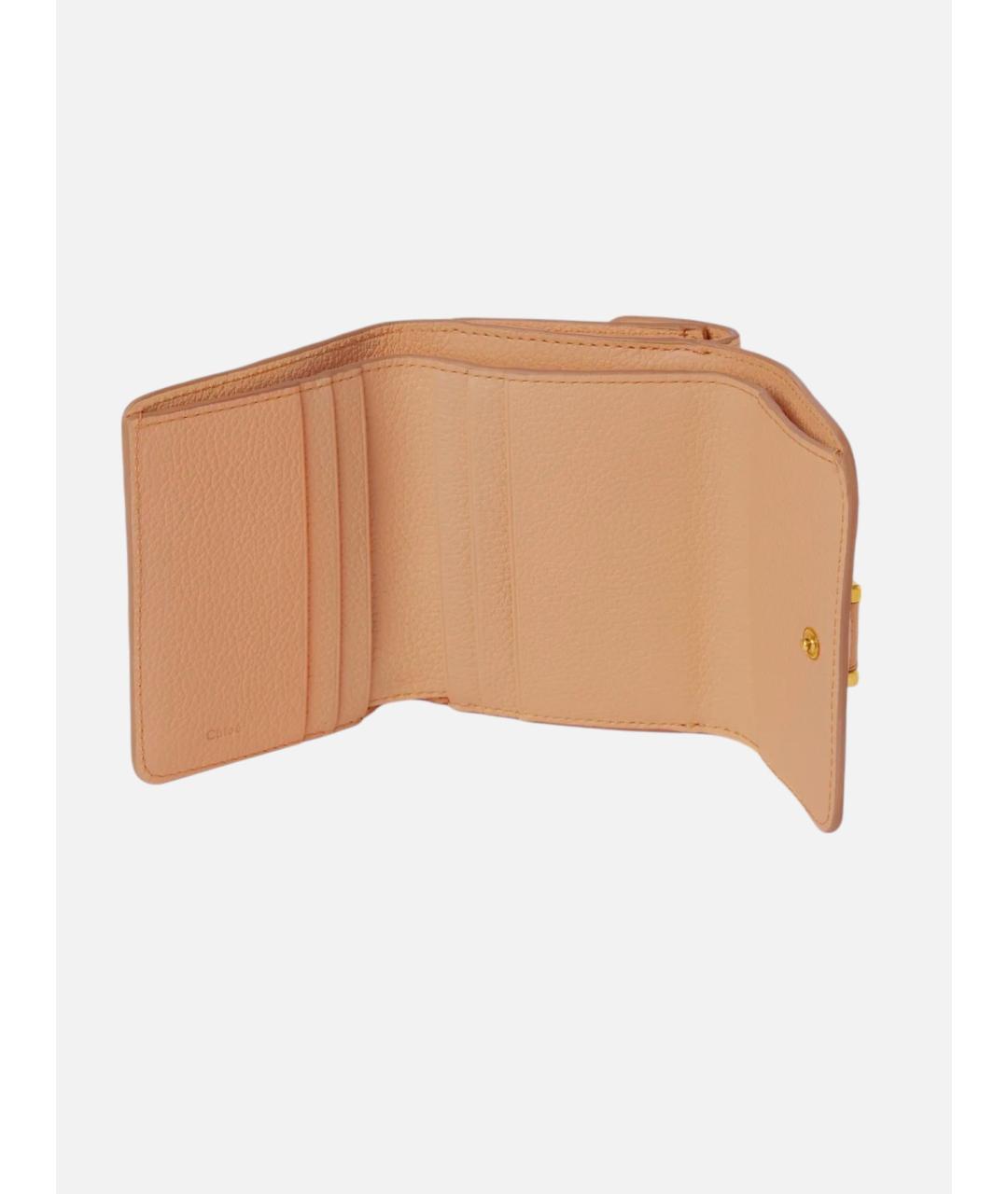 CHLOE Бежевый кожаный кошелек, фото 2