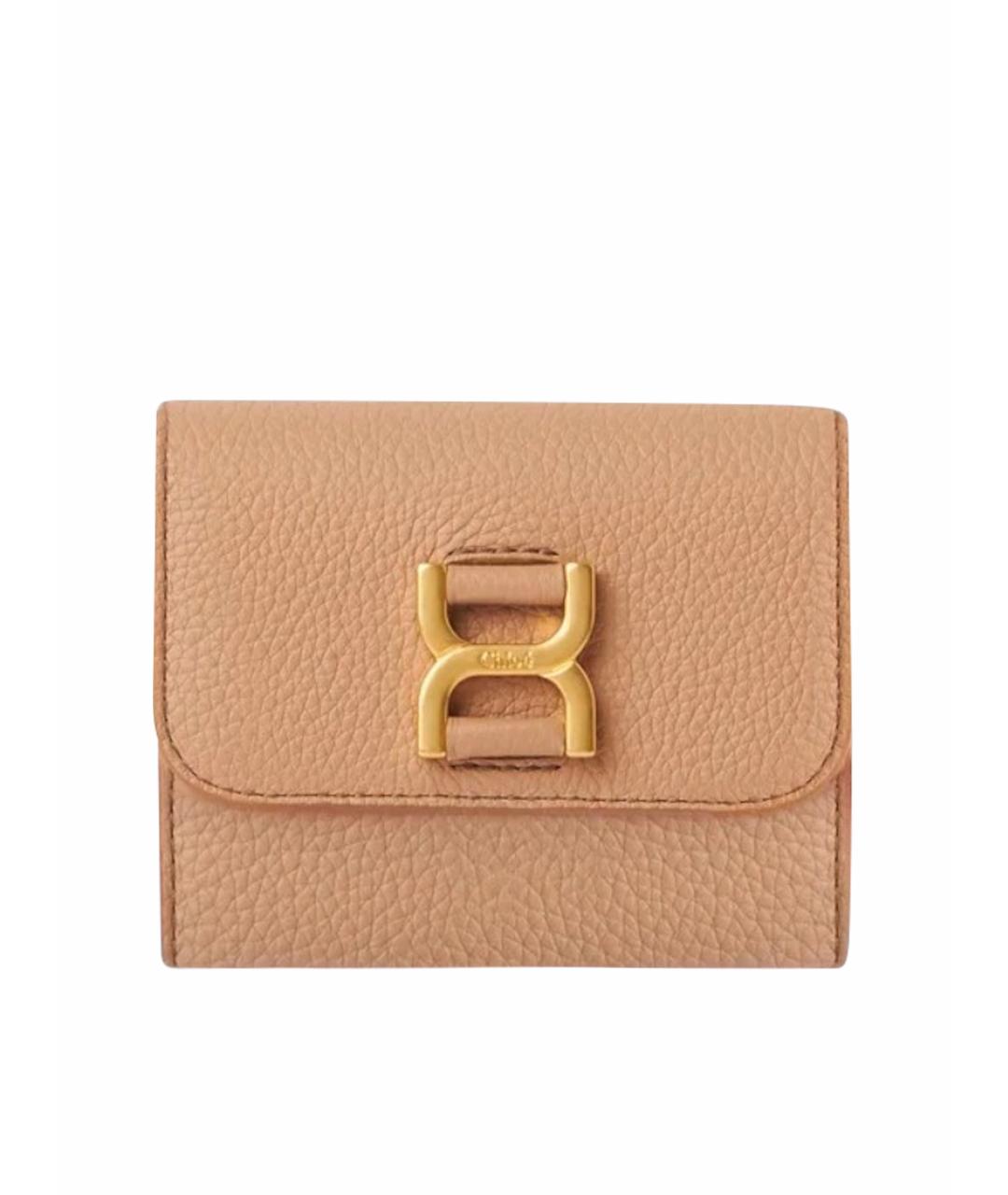 CHLOE Бежевый кожаный кошелек, фото 1