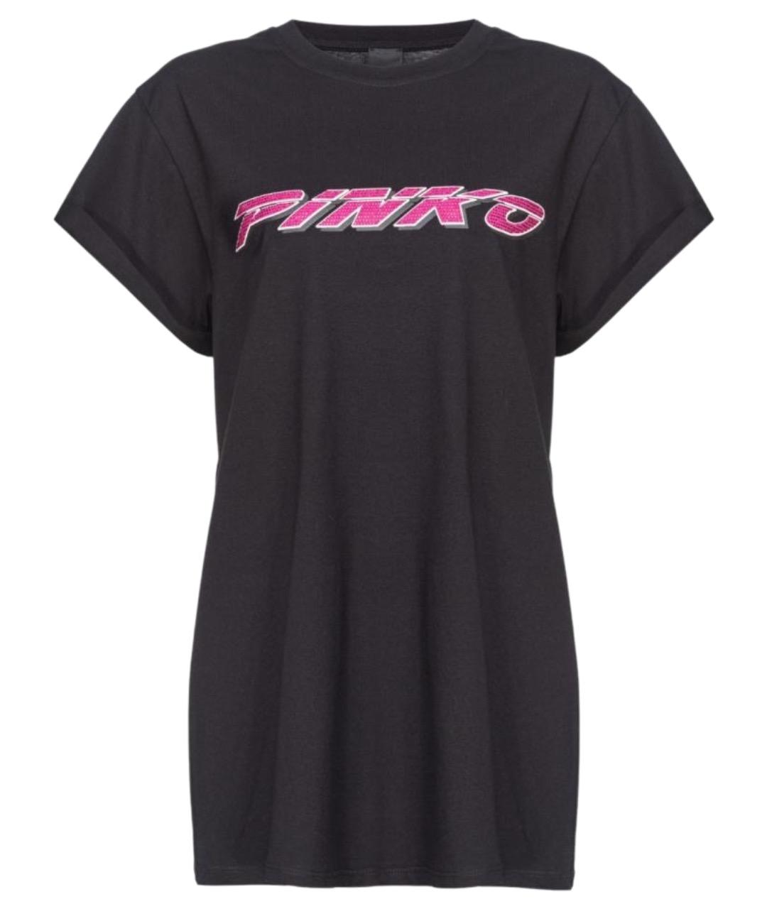 PINKO Черная хлопковая футболка, фото 1
