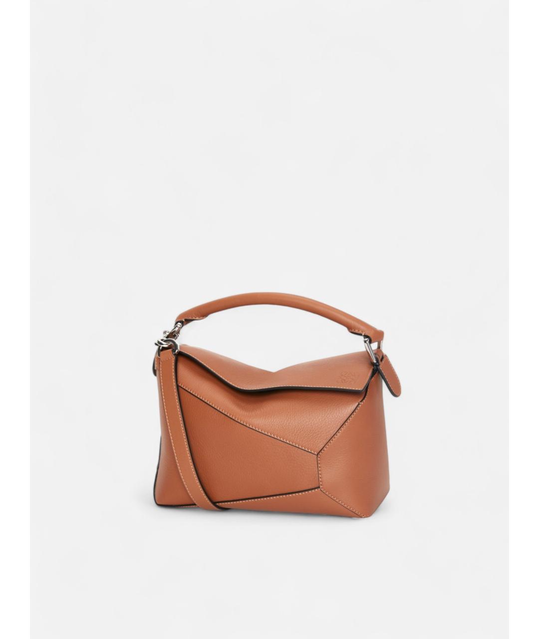 LOEWE Коричневая кожаная сумка через плечо, фото 5