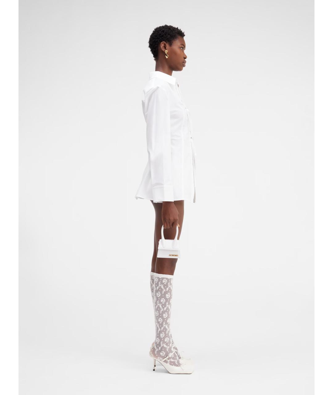 JACQUEMUS Белая хлопковая рубашка, фото 3