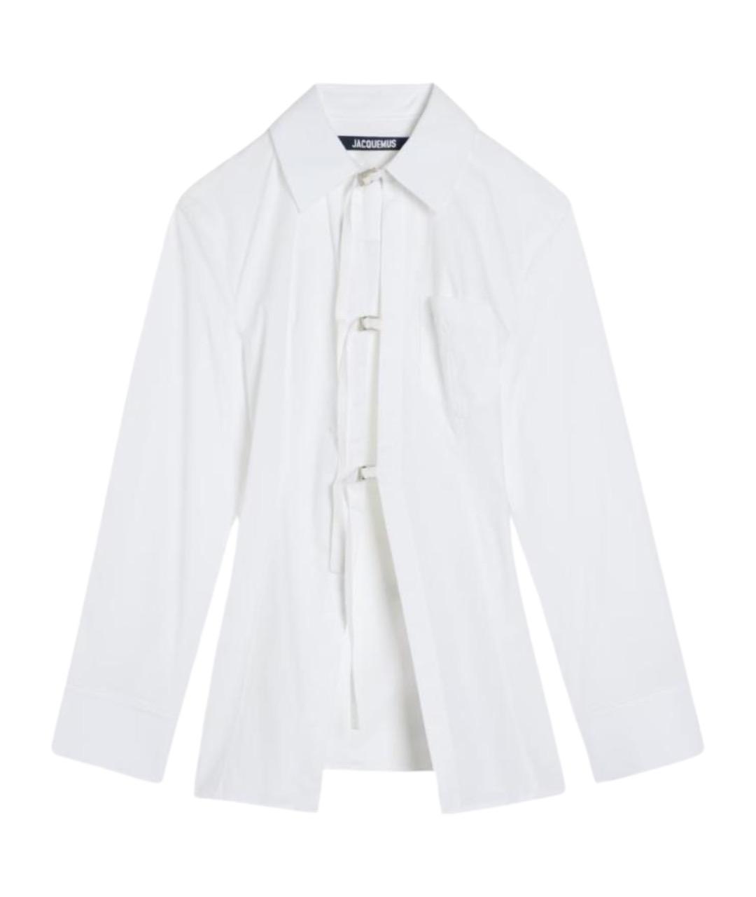 JACQUEMUS Белая хлопковая рубашка, фото 1