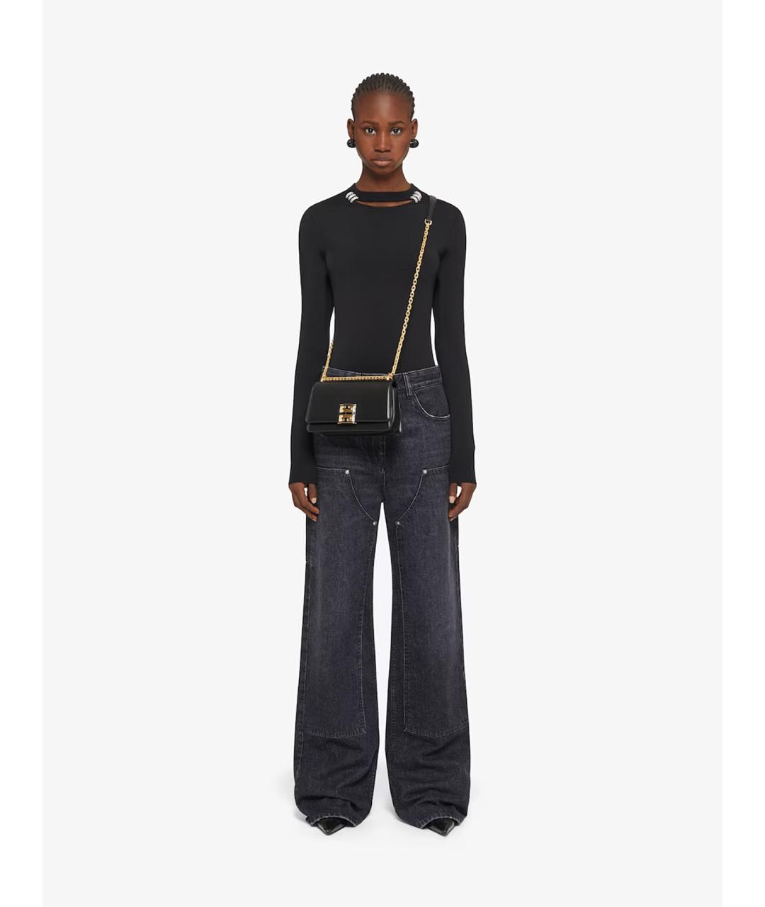 GIVENCHY Черная кожаная сумка через плечо, фото 2