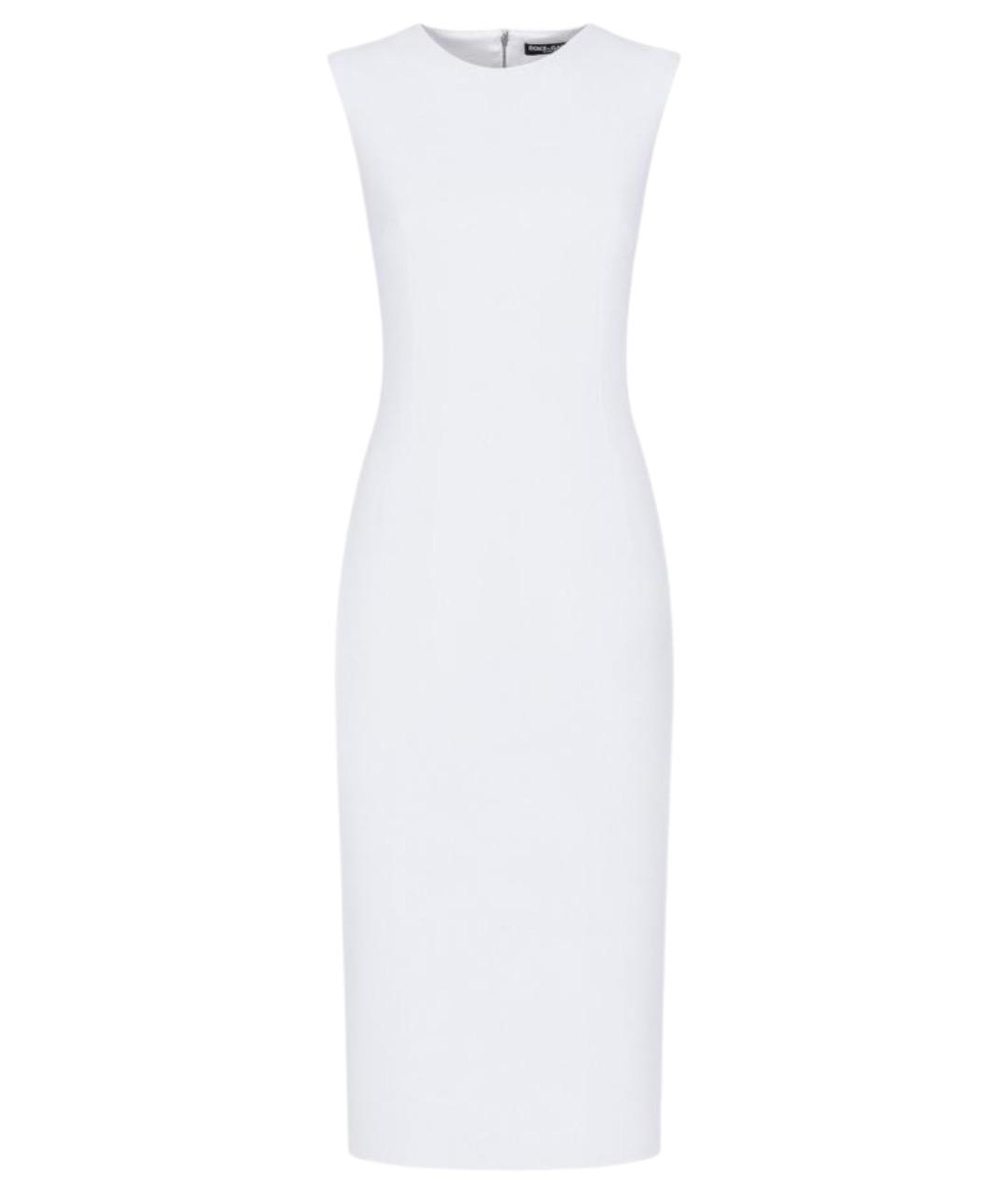 DOLCE&GABBANA Белое шерстяное повседневное платье, фото 1