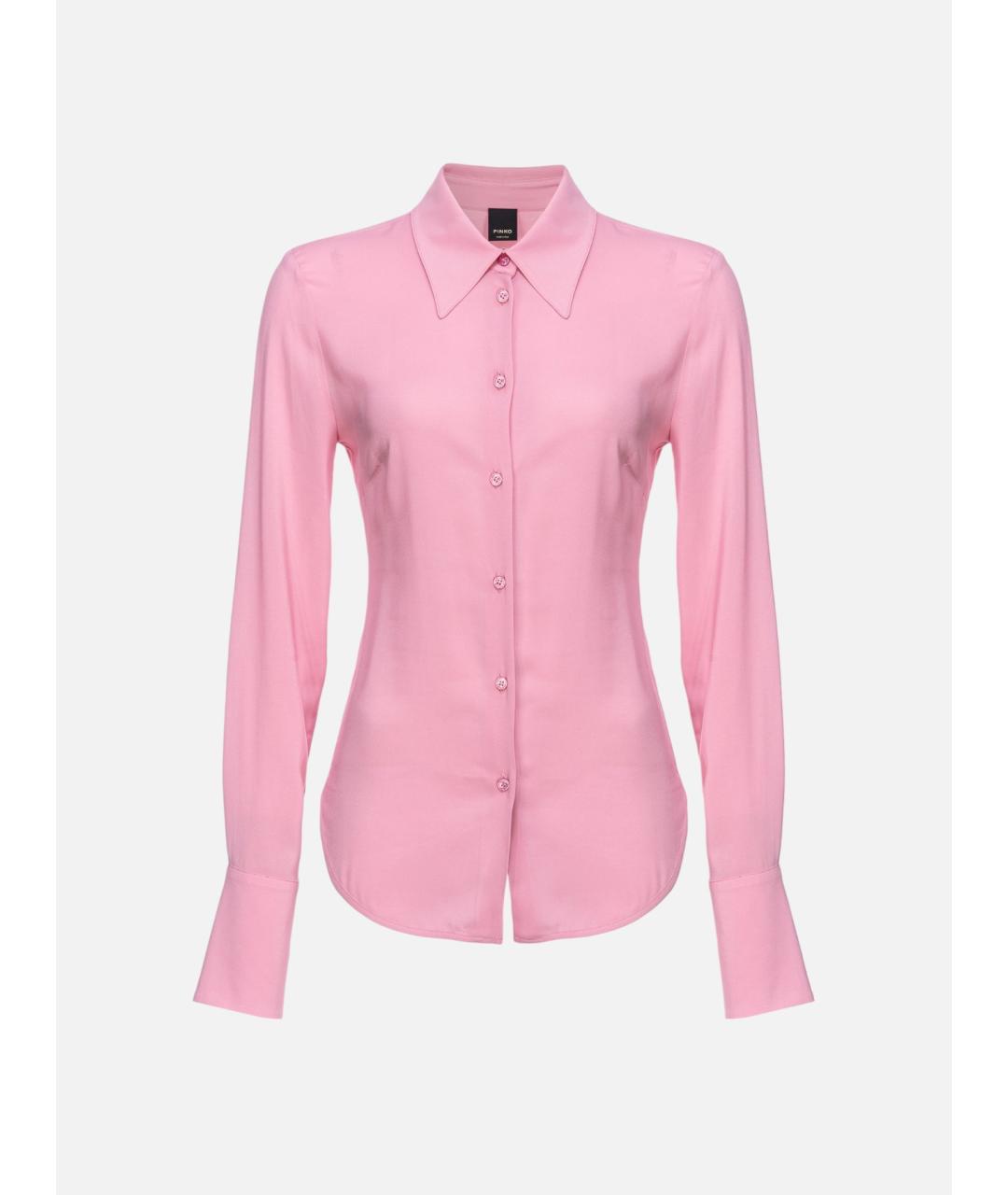 PINKO Розовая вискозная рубашка, фото 5