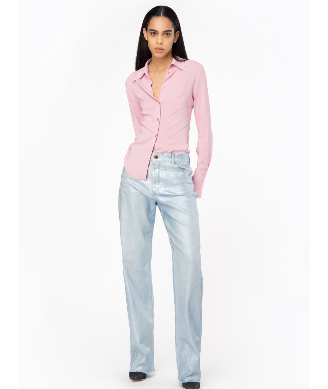 PINKO Розовая вискозная рубашка, фото 2