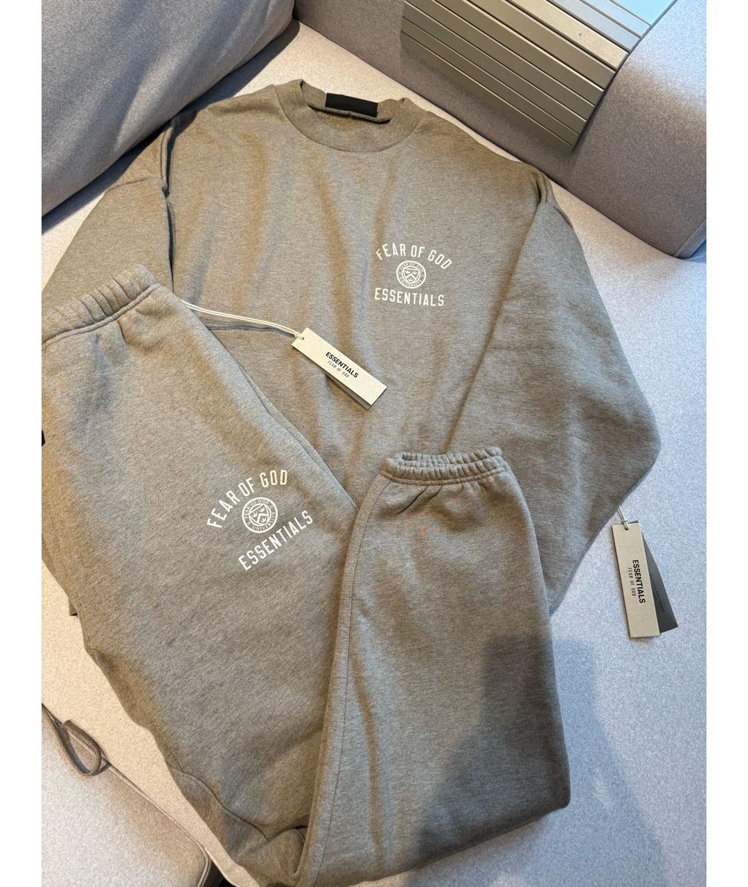 FEAR OF GOD ESSENTIALS Серый хлопковый спортивный костюм, фото 3