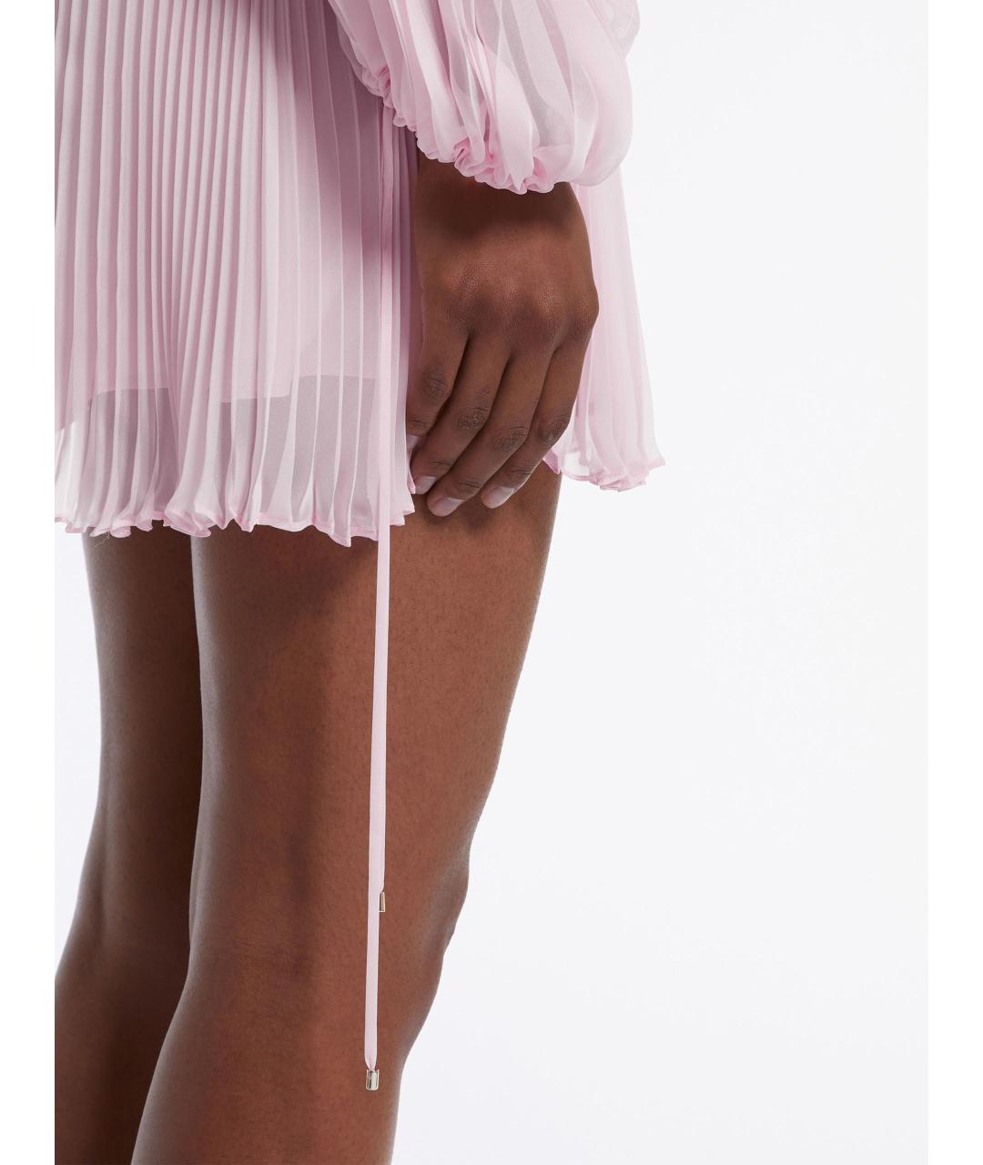 MAX MARA Розовое полиэстеровое повседневное платье, фото 4