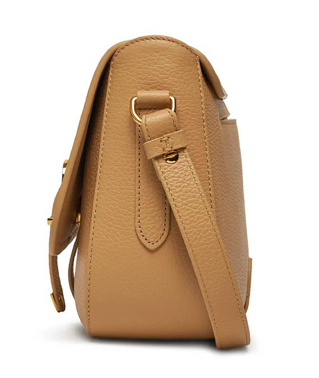 COCCINELLE Бежевая кожаная сумка через плечо, фото 3
