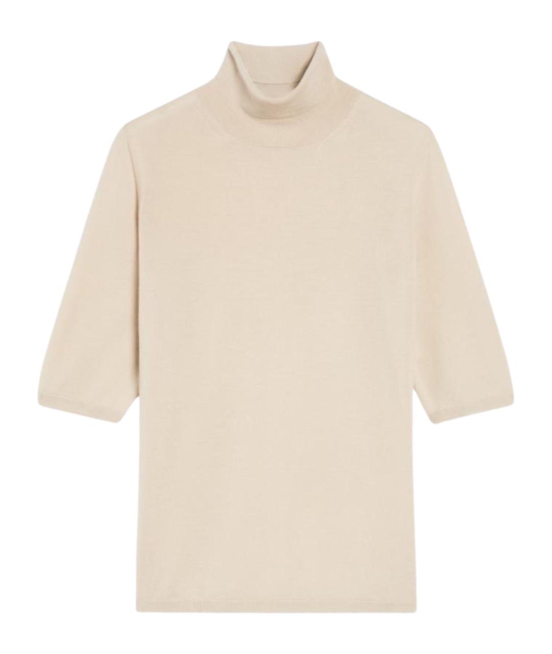 MAX MARA Бежевая шерстяная водолазка, фото 1