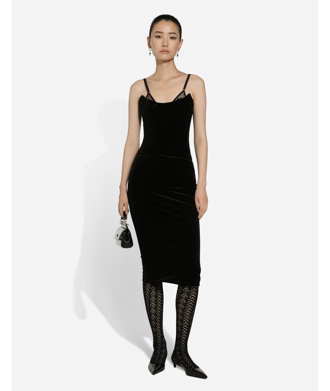 DOLCE&GABBANA Черное вечернее платье, фото 2