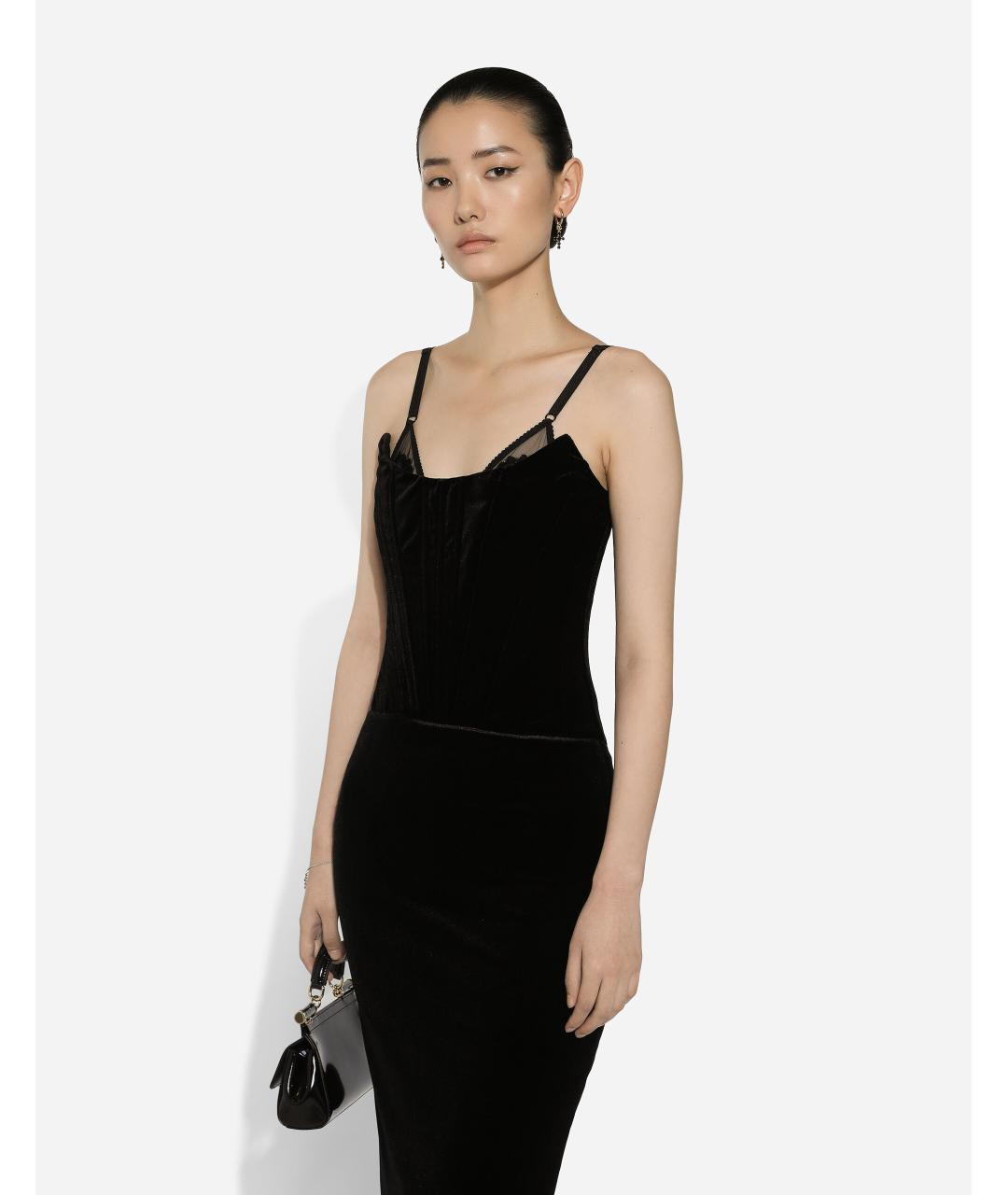 DOLCE&GABBANA Черное вечернее платье, фото 3