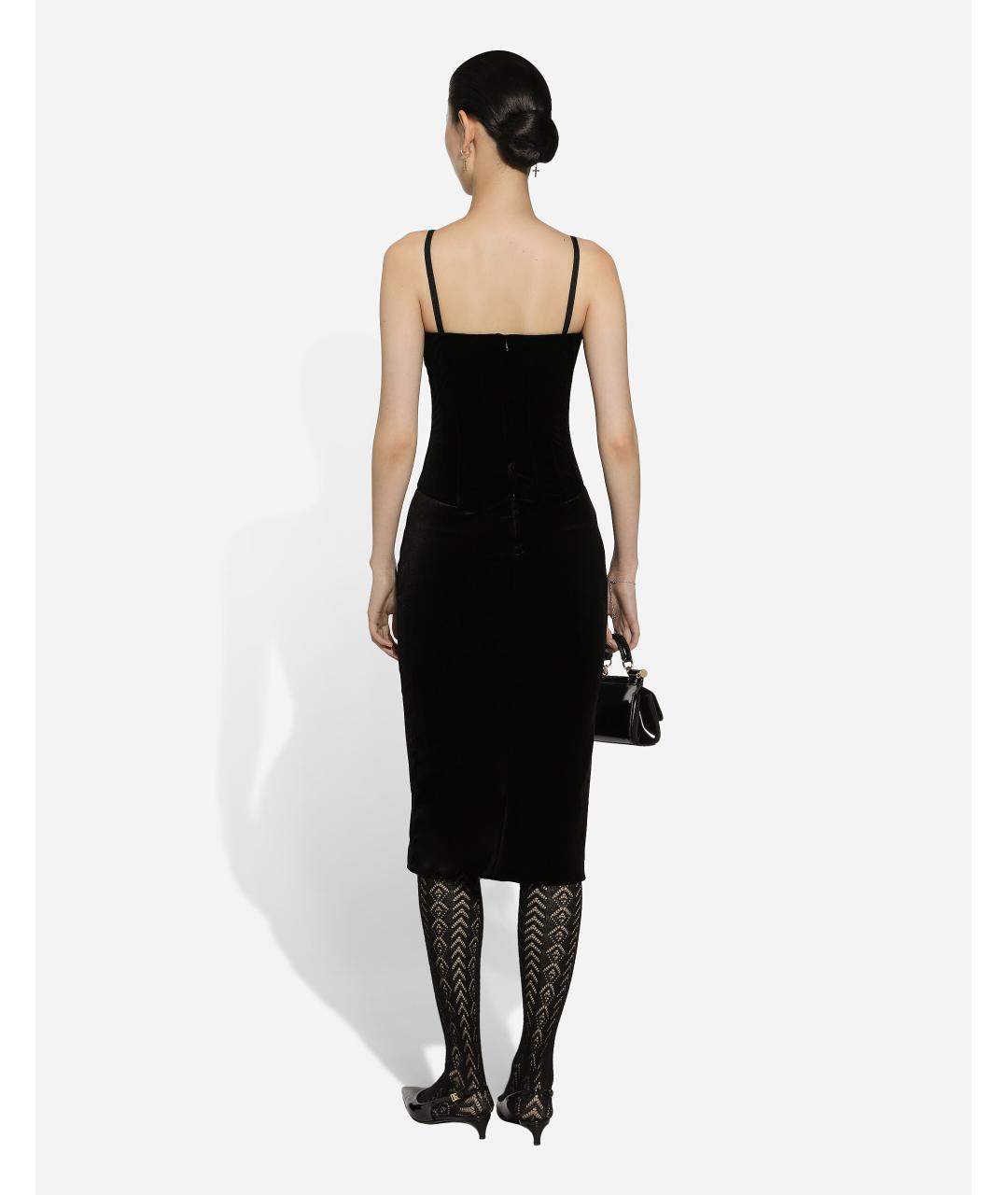 DOLCE&GABBANA Черное вечернее платье, фото 4
